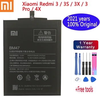 2021 Eredeti Telefon Akkumulátor BM47 A Xiaomi Redmi 3 3S 3X 4X 3 pro Megjegyzés 3 5 5A Pro Mi 5X BM22 BN43 BN45 Csere Akkumulátor