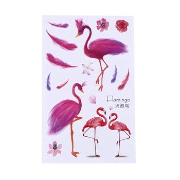 Király Vízálló Ideiglenes Flamingók Tatto Matrica Minta FireTotem Tetoválás Matrica Váll Dekoráció Karján Tetoválás Matricák 3