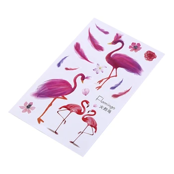 Király Vízálló Ideiglenes Flamingók Tatto Matrica Minta FireTotem Tetoválás Matrica Váll Dekoráció Karján Tetoválás Matricák 4