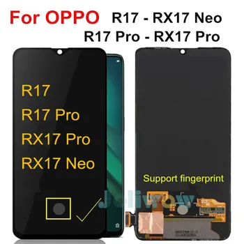 100% - ban Tesztelt munka OLED az OPPO R17 Pro LCD képernyő OPPO R17 RX17 Pro RX17 Neo LCD Kijelző érintőképernyő Digitalizáló Közgyűlés