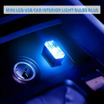 1DB Mini USB 7 Színben Választható LED Autó Belső Ékszerek Neon Fények Dekoratív Hangulat Lámpa FORD Focus Fusion Mondeo