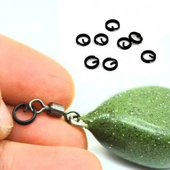 20DB Ponty Halászati Tartozékok Q Rig Gyűrű Kerek Hair Rig Fújja Vissza Rig Mikro Gyűrű Gyors Változás Forgatható Kezelni Berendezések