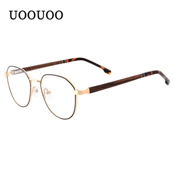 UOOUOO Fa szemüveg keret, férfiak, nők, fából készült szemüveg retro tér szemüveg szemüveget keret blu ray számítógépes szemüveg
