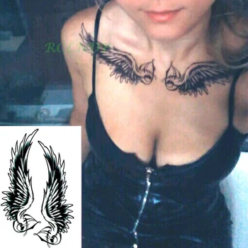 Vízálló Ideiglenes Tetoválás Matrica isteni szárny angyal tatto matricák flash tetoválás hamis tetoválás lány nők lady 7