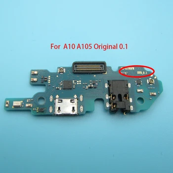 1DB USB Töltő Port Csatlakozó Tábla Alkatrészek Flex Kábel A Mikrofon Mic IC Samsung Galaxy A10 A105 A105F SM-105F