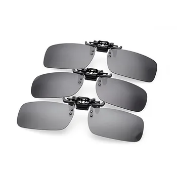 A férfiak Egyszerű Flip-Up Klip Photochromic Polarizált Napszemüveg Halászati Éjszakai Vezetés Szemüveg Meghajtó Szemüveg Szemüveg Eszköz Szürke 3