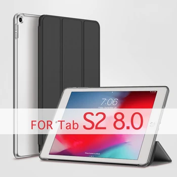 QIJUN Tablet tok Samsung Galaxy Tab S2 8.0 hüvelyk SM-T710 SM-T715 T713 T719 Alapvetően PC Vissza PU Bőr Smart Cover Automatikus Alvó 0