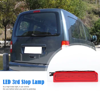 Vörös Lencse LED Autó hátsó Lámpa Magas Mount 3. Harmadik Hátsó féklámpa Stop Lámpa VW Caddy 2002-2008 2K0945087C Autó Tartozékok 1