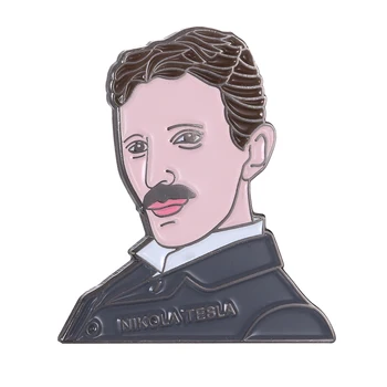 Nikola Tesla Kitűző Bross Tudomány Kocka Villanyszerelő Ajándék férfiaknak