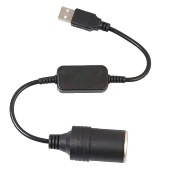 Új 5V 2A USB Férfi-12V-os Autós szivargyújtó Aljzat Átalakító Kábel Adapter DVR Autós töltő Elektronika Auto Tartozékok