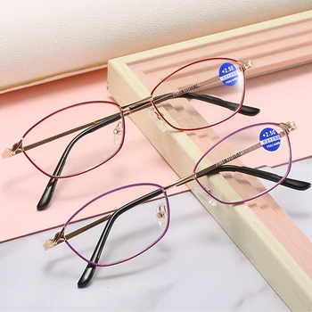 Anti Kék Fény Olvasó Szemüveg Bifokális Nők Presbyopic Szemüveg Számítógépes Szemüveg Teljes Keret, Szemüveg, Nagyító Divat +200