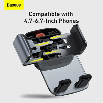 Baseus Gravitáció autótelefon Jogosultja Univerzális Szellőző tartó tartó Automatikus GPS-Mobile Támogatását iPhone Xiaomi Samsung Huawei Samsung 4