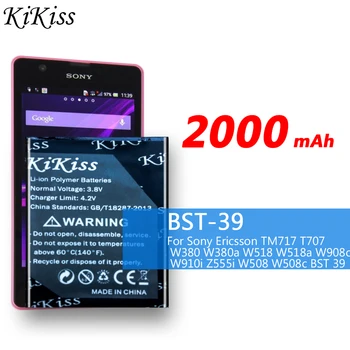 BST-39 2000mAh Sony Ericsson TM717 T707 W380 W380a W518 W518a W908c W910i Z555i W508 W508c BST 39 Telefon Akkumulátor