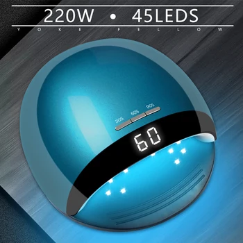 220W UV LED Köröm Szárító Lámpa Automatikus Érzékelő LCD Kijelző, Gyors Gyógyító Sebesség Gel Professional Nail Art Solon Manikűr Eszköz