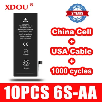 10db XDOU Akkumulátor IPhone 6S 1715mAh Javítás Helyébe 100% Kobalt Kína Sejt USA Kábel 1000 Ciklus, az Apple Iphone6S AA
