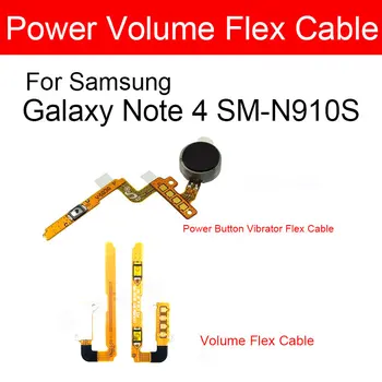 On/Off Energia Mennyisége Flex Kábel Vibrátor Samsung Galaxy Note 4 Muscat SM-N910S N910S Hangerő-szabályozó Kapcsolót Flex Szalag