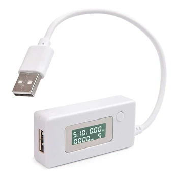 USB-Teszter Voltmérő Digitális Árammérő LCD Feszültség Monitor Jelenlegi Kapacitás Mérő Teszter Háttérvilágítás