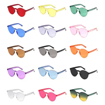 Forró Keret nélküli Napszemüveg, Női Divat, Kerek Óceán Candy Lencse Árnyalatok Női napszemüvegek Lányok Gafas De Sol UV400 0