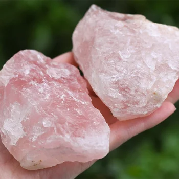 Minta természetes rózsaszín rózsa kvarc kristály durva kő 3