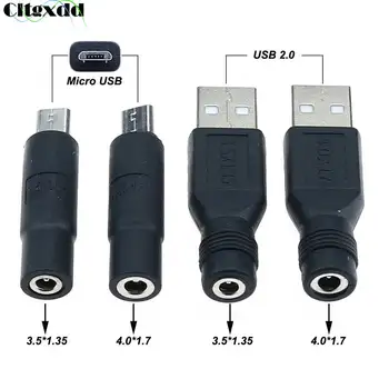 Cltgxdd 1DB Micro USB / USB 2.0 Férfi DC 3.5*1.35 / 4.0*1.7 mm Női Jack Dugó Átalakító Laptop Adapter Csatlakozó