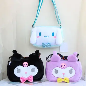 Aranyos Sanriod Anime Perifériás Táska Sorozat Rajzfilm Aranyos Mymelody Kuromi Kitty Cinnamoroll Plüss Messenger Bag Válltáska