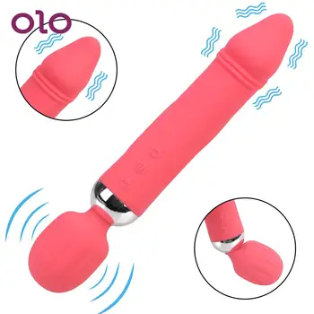 OLO 12 AV Mód Stick Vibrátor, Dupla Vibrátor Szex Játékok a Nők G-pont Vibrátor Klitorisz Stimulátor USB Töltés Női Maszturbáció