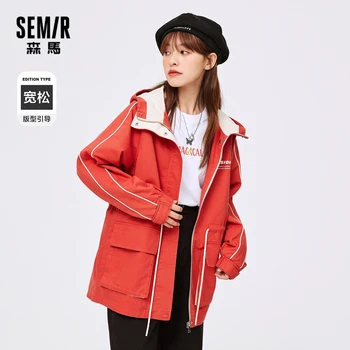 SEMIR Széldzseki nők 2020 téli ruhákat új, laza, vékony, közepes hosszúságú kabát pamut kabát koreai stílus trend személyiség