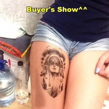 Az indián Harcosok Ideiglenes Tetoválás Body Art Flash Tetoválás Matricák Vízálló Tatto Henna Tetoválás MA