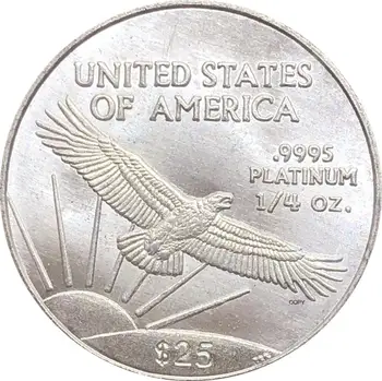 Az egyesült Államok 2001 W istenben bízunk benne, Szabadság MINKET Érme $25 Negyed Uncia 1/4 OZ Arany Ezüst Bevonatú Másolás Emlékérme 1