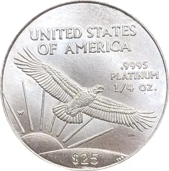 Az egyesült Államok 2001 W istenben bízunk benne, Szabadság MINKET Érme $25 Negyed Uncia 1/4 OZ Arany Ezüst Bevonatú Másolás Emlékérme 4