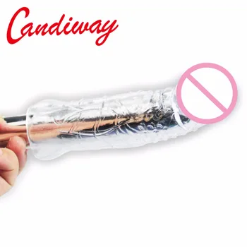 candiway újrafelhasználható vibrátor ujja kristály pénisz extender óvszer tartós dick gyűrű kiterjesztés, dildo szex játékok a férfiak Szeretője játék