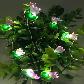 LED Dekorációs Elem Doboz Virág Lámpa String Meleg Fehér Kötőelem Modellezés Réz Drót Lámpa