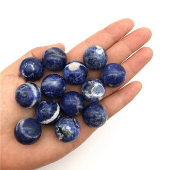 Gyönyörű 1 Darab 20mm Természetes Drágakő Kék Sodalite Gömb Kristály Gömb Labdát Csakra Gyógyító Reiki Természetes Kvarc Kristályok