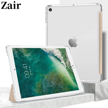 Tok iPad Pro 11 2020 2021 2018 Esetben Ultra Vékony PU bőrtok + PC áttetsző vissza tok Apple ipad Pro 9.7 10.5 Borító