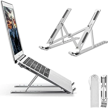 Laptop Állvány Állítható Alumínium Laptop, Tablet Állvány Összecsukható, Hordozható, Asztali Tartót Kompatibilis Laptopok