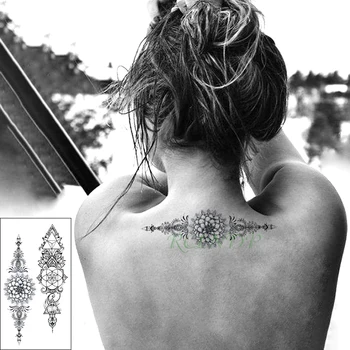 Vízálló Ideiglenes Tetoválás Matrica datura virág geometriai minta tatto flash tetoválás hamis tetoválás lady nők, férfiak