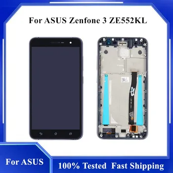 Új LCD Asus Zenfone 3 ZE552KL D012DE LCD Kijelző érintőképernyő Digitizer Csere ZE552KL Z012D LCD Kijelző egység