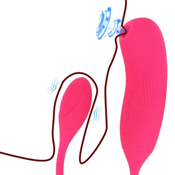 Szívó Vibrátor Vibator G-Pontot Klitorisz Stimulátor 2 Az 1-Ben Szexuális Játékszerek Nőknek Vibráló Tojás Az Orális Szex Csikló Mellbimbó Balek