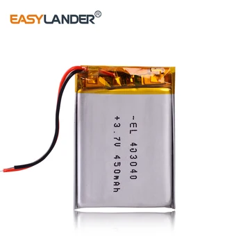 3.7 V-os lítium-polimer akkumulátor 403040 450mAh MP3-MP4-GPS-Bluetooth-DVR játékos xduoo X2 DVR G1W dashcam felvevő Anyakönyvvezető