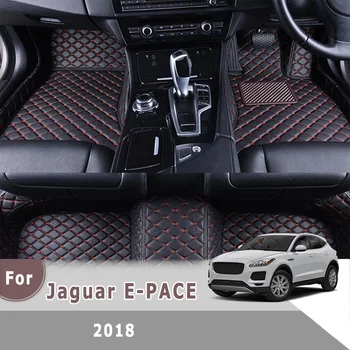 RHD Szőnyegek A Jaguar E-ÜTEMBEN 2018-as Autó, Szőnyeg, Egyedi Láb Párna Dash Mesterséges Bőr Belső Szőnyegek Kiegészítők Takaró