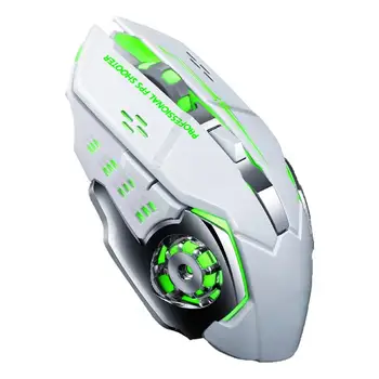Vezeték nélküli Gaming Mouse Újratölthető 2400 DPI 7 Szín Légzés Háttérvilágítás Egerek PC