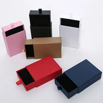 DIY ékszerdoboz Mutli méretű papír ajándék dobozok egyszínű Nyaklánc Doboz aranyos Csomag Karkötő Divat Klasszikus Ékszerek Kiegészítők