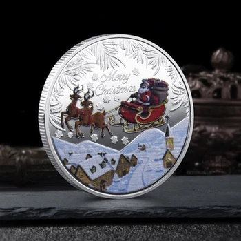 Új Színes Karácsonyi Mikulás Emlékérme Arany Ezüst Emlék Gyűjthető Art Minőségi