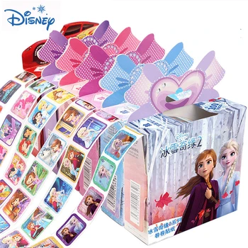 200Pcs/Doboz Disney Eredeti Gyermekek Roll Matricák Fagyasztott Elsa Hercegnő Autók Sophia Dobozos Rajzfilm Matricák