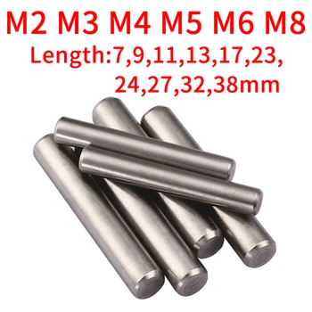 M2 M3 M4 M5 M6 M8 Hengeres Pin Helyüket Tipli 304 Rozsdamentes Acél Hossz 7/9/11/13/17/19/23/24/27/32/38
