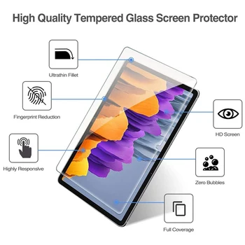 Edzett Üveg Samsung Galaxy Tab S7 Plus 11 12.4 2020 SM-T870/T875/T876B/T970/T975 Lefedettség Tablet, a Képernyő Védő Fólia 3