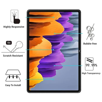 Edzett Üveg Samsung Galaxy Tab S7 Plus 11 12.4 2020 SM-T870/T875/T876B/T970/T975 Lefedettség Tablet, a Képernyő Védő Fólia 4