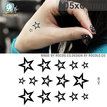 Body Art vízálló ideiglenes tetoválás a férfiak a nők klasszikus 3d-s star design flash tetoválás matrica HC1008