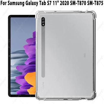 Ügy Csepp Ellenállás Puha TPU Tiszta Szilikon Fedél Samsung Galaxy Tab S7 11 2020-Ig Ütésálló Alapvetően a Samsung SM-T870 SM-T875