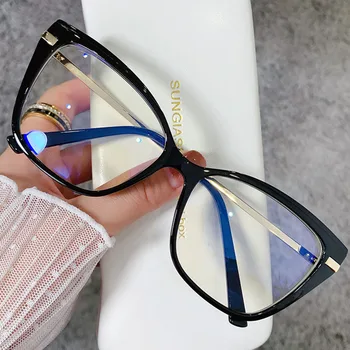 Anti Kék Fény Szemüveg Nők Vintage Macska Szemüveg Számítógépes Szemüveg Keret Blokkolása Szemüveg Átlátszó Optikai Szemüveg